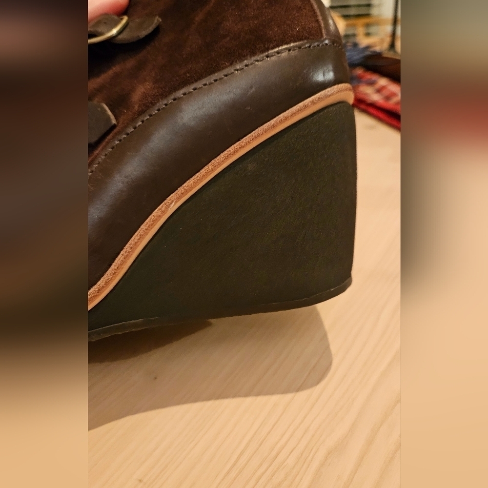 CAMPER Women's Julia Wedges Heels Brown Leather.. Size 7.5 - Picture 13 of 16